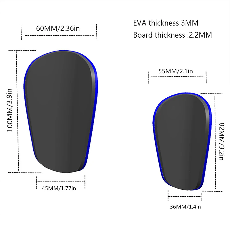 Shock Absorbing Mini Shin Pad, Protetor de Perna, Resistente ao Desgaste, Leve, Treinamento de Futebol, Shank Board, 1 Par