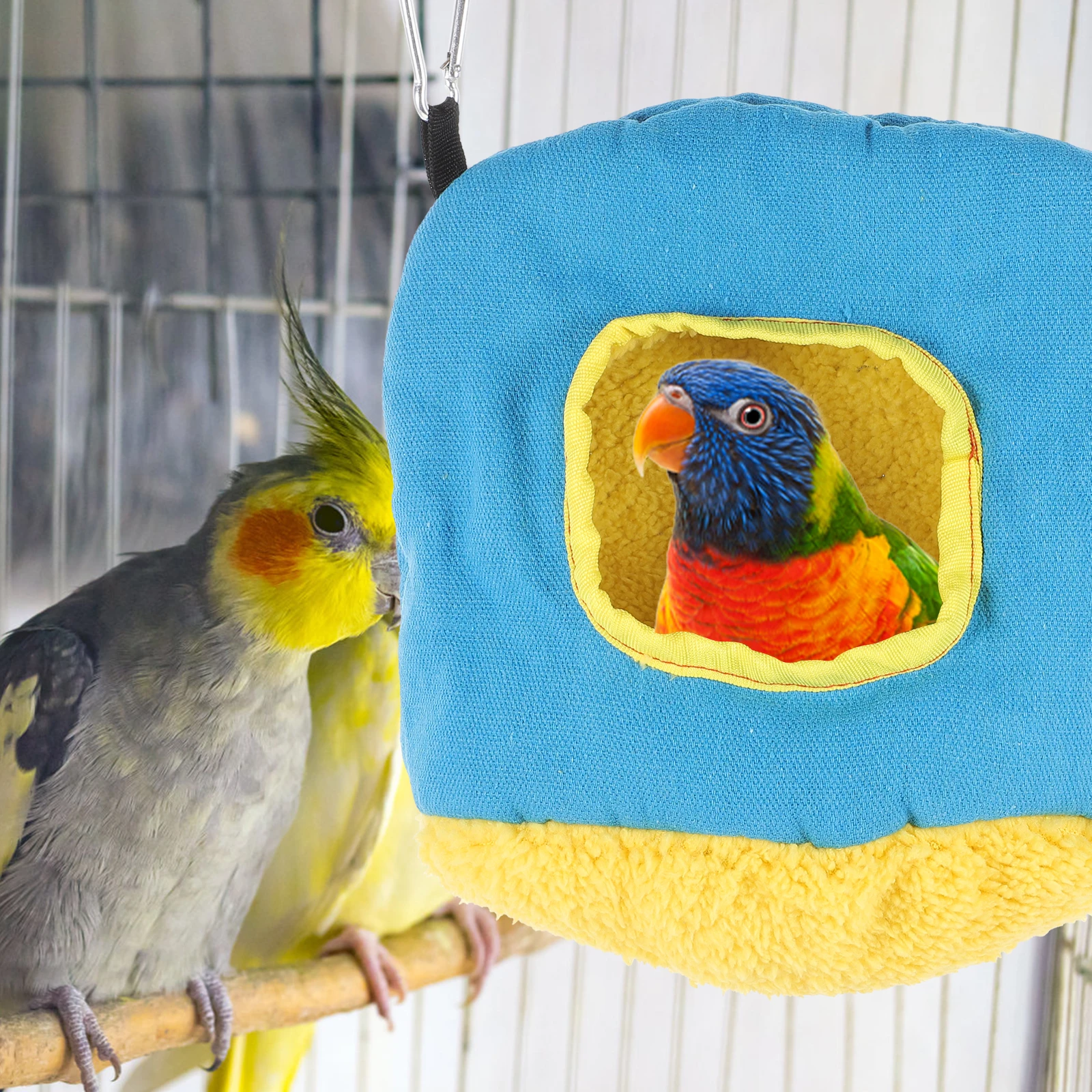 

Round Warm Hanging Birds Nest Parrot Tent Size M Random Color Comfortable Cozy Indoor Outdoor Parrot House Birds Hammock