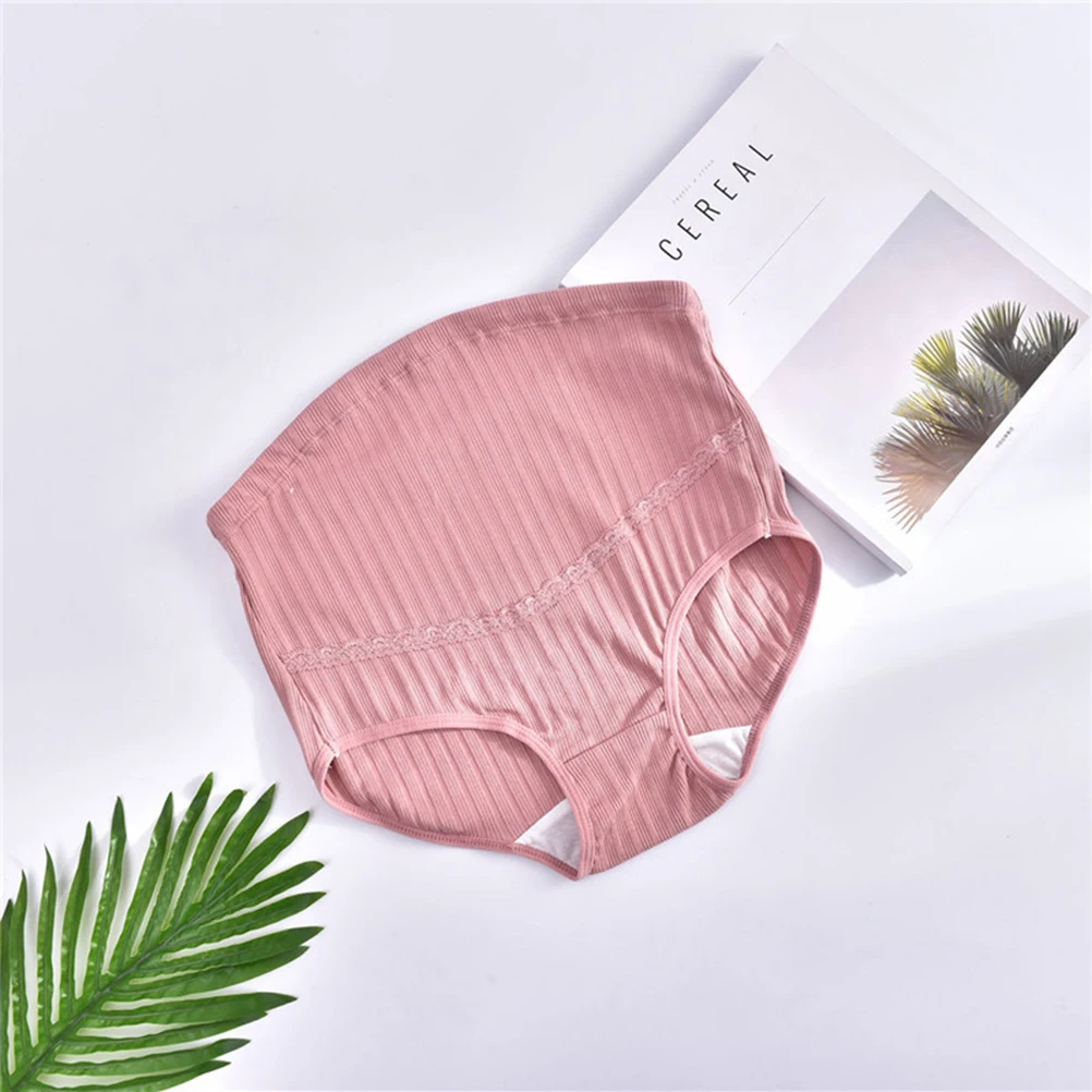 

3Pcs Cotton Maternity Underwear High Waist Adjustable Stomach Lift Comfortable Support for Pregnant Women Pale Skin Color