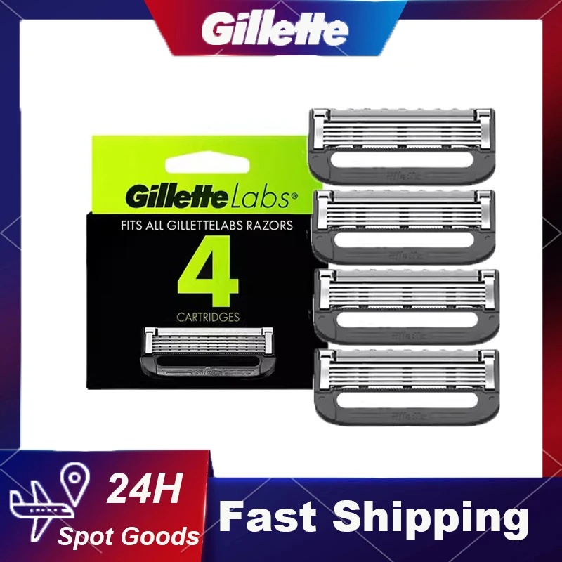 Gillette Razor Replaceable Blade for Aurora Series Shaving Razor for Men Flexdisc 5-Layer Sharp Induction Blade 4pcs