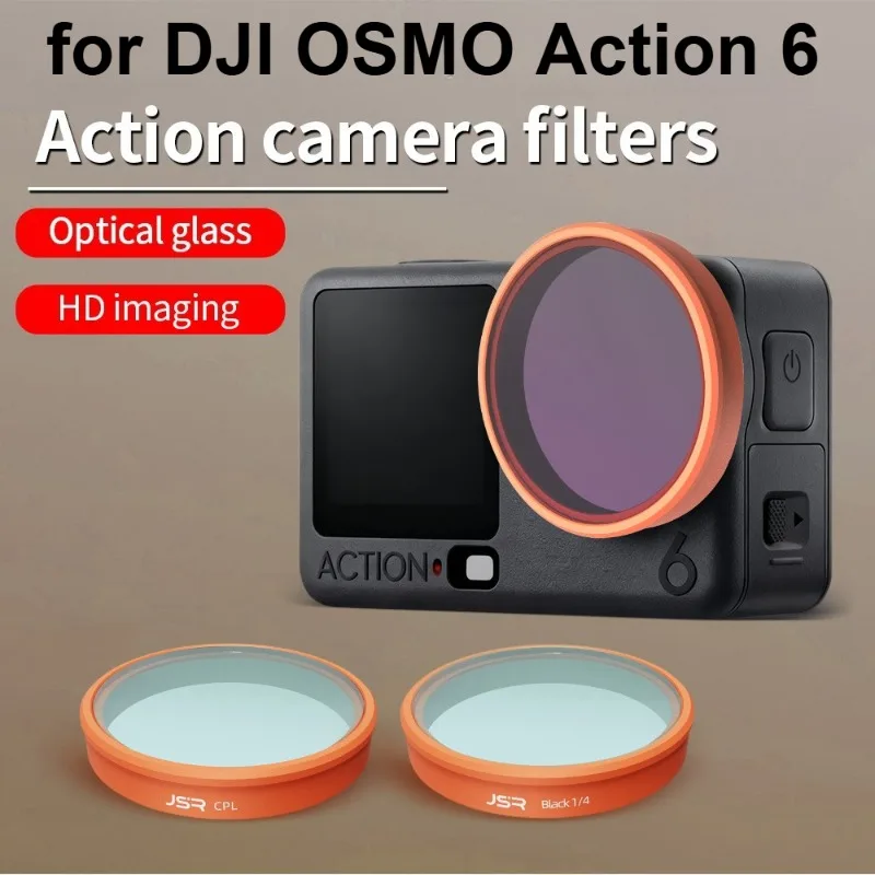 

Фильтр для объектива DJI OSMO Action 6, быстросъемный, 1/4, черный, Mist Star ND1000, 15X, макропрофессиональные линзы, аксессуары для камеры
