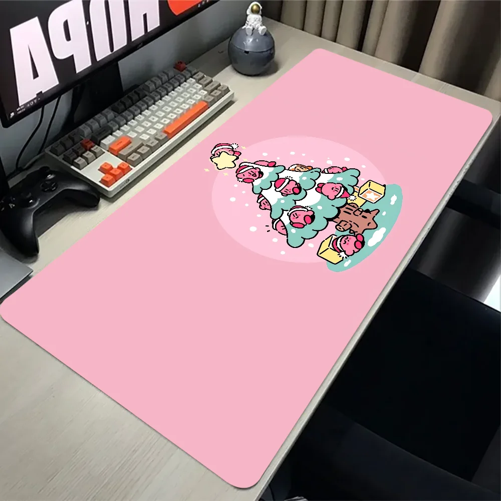 

K-Kirby Mouse Pad Mouse Gaming Mousepad Speed Desk Mat Laptop Gaming Mats For Office Carpet Desk Accessories student kawaii pink