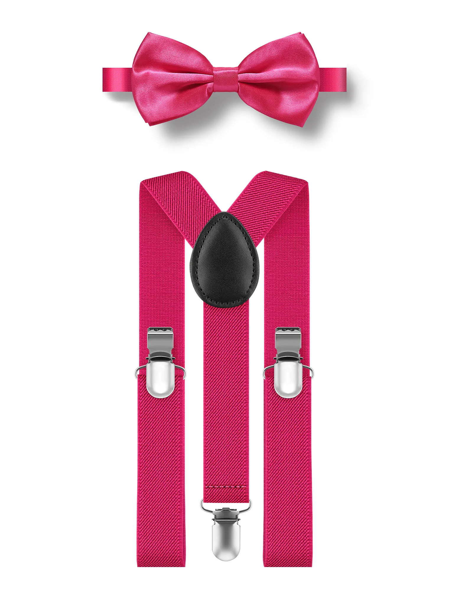 Men's Adjustable Y Shape Suspenders Bow Tie Set