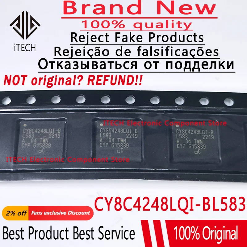 

5PCS/LOT Original CY8C4248LQI-BL583 CY8C4248LQI QFN-56 New In Stock