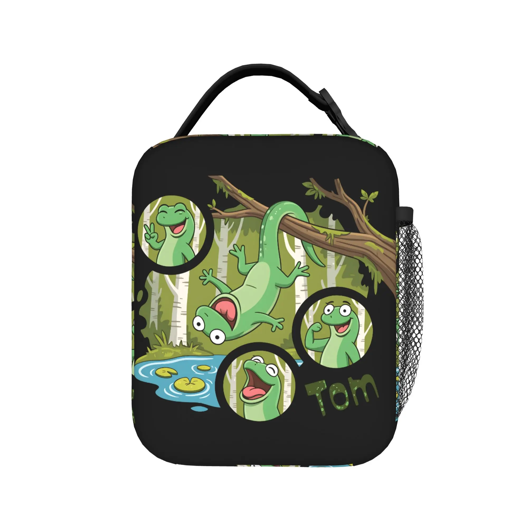 Hoppers Tom Lizard Lunch Bag  Leisure Lunch Box For Women Picnic Portable Insulated Cooler Bag Oxford Designer Tote Food Bags