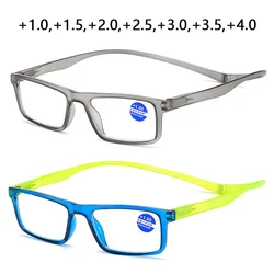 Ultralight Hanging Stretch Reading Glasses Men Women Anti-fatigue HD Presbyopia eyeglasses Diopter +1.0 1.5 2.0 3.0 4.0