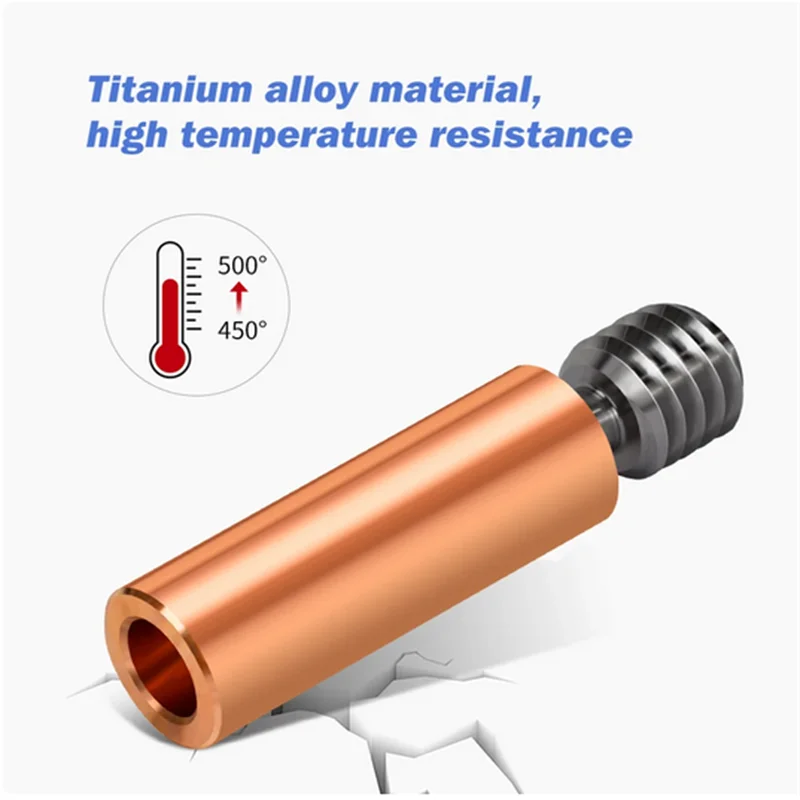 Titanium Alloy Heat Break Throat 1.75mm Bimetal CR10 Heatbreak Copper Plating Tube For Ender 3 CR-10 Hotend 3D Printer Parts
