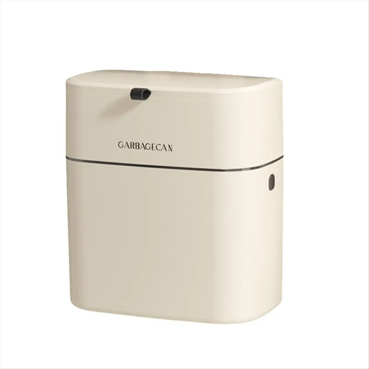 ABJS Compost Bin Kitchen Garbage Can 2.5 Gallon Countertop Indoor Small Hanging Trash Can with Lid Composting Bin White