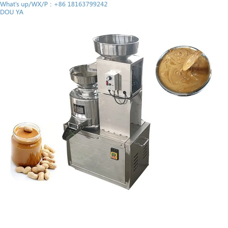 Molinillo de salsa de sésamo a precio de fábrica, máquina trituradora de mantequilla de anacardo de 50Kg/H, máquina para hacer mantequilla de maní