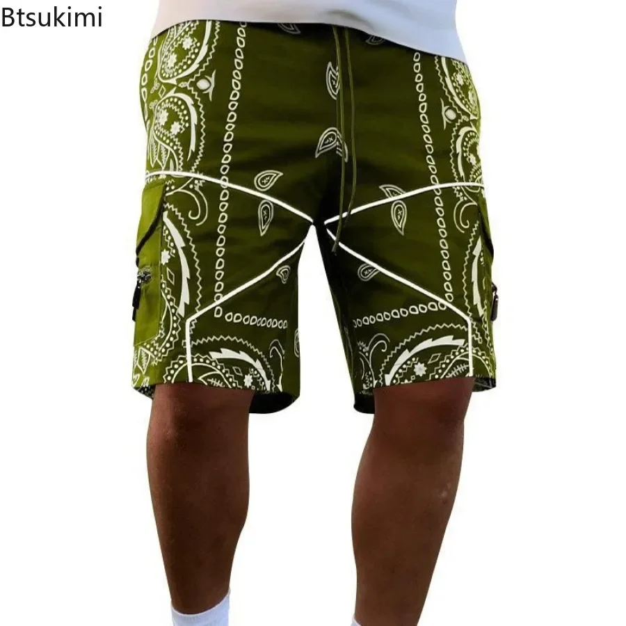 Men's Summer Fashion Jogger Shorts with Multi-pockets Comfy Loose High Street Hip Hop Straight Leg Cargo Pants Men Casual Shorts