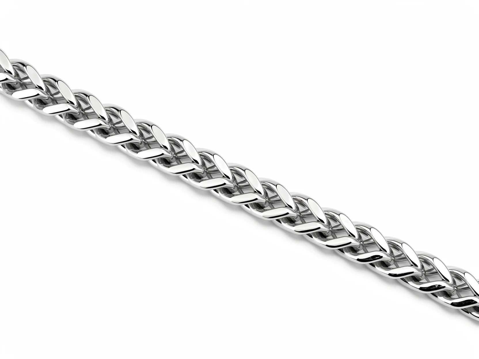 Double Sided Flat Link Chain for Men, 316L Stainless Steel Two-Way Wear Necklace 58cm, Waterproof Minimalist Hip Hop Jewelry