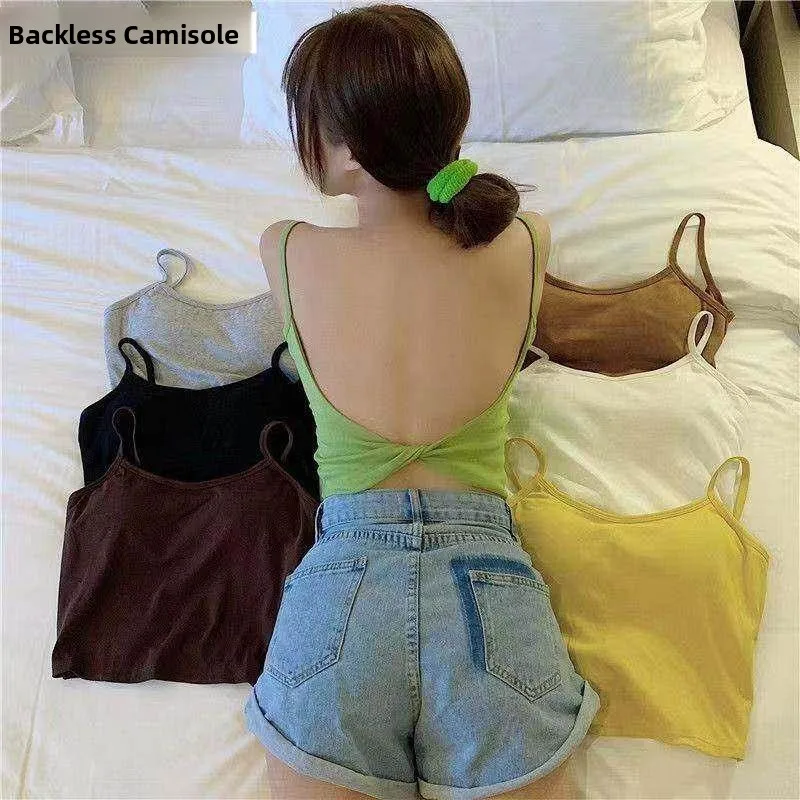 Summer Special Sunbathing Back Shirt Outdoor Wearable Tank Top with Chest Pad Luxury Style Regenerated Cellulose Fiber Spring...
