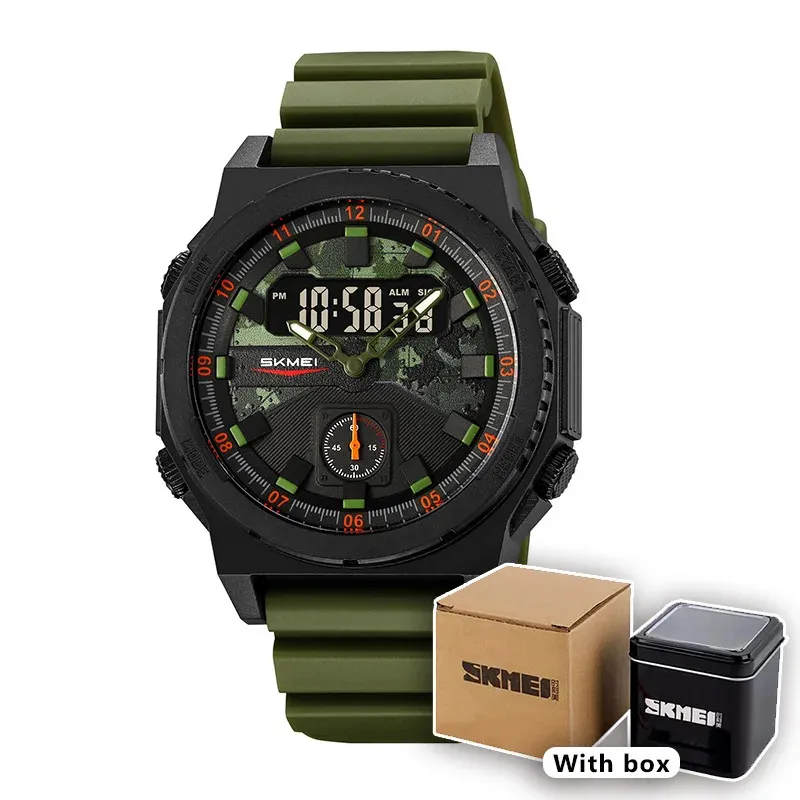 ساعة يد رياضية رقمية دائرية SKMEI 2355 إلكترونية مقاومة للماء للرجال #2