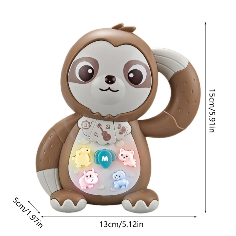 Baby Music Rattle Toy Electric Cartoon Animal Rattle Toy for Toddlers Development Early Learning Child Gift