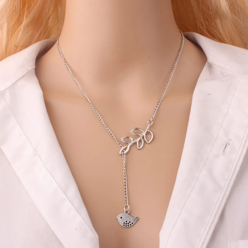 Inifity Heart Owl Crystal Cross Leaf Minimalist Clavicle Pendants Necklaces For Women Jewelry Bird Pearl Chain Neck Collares