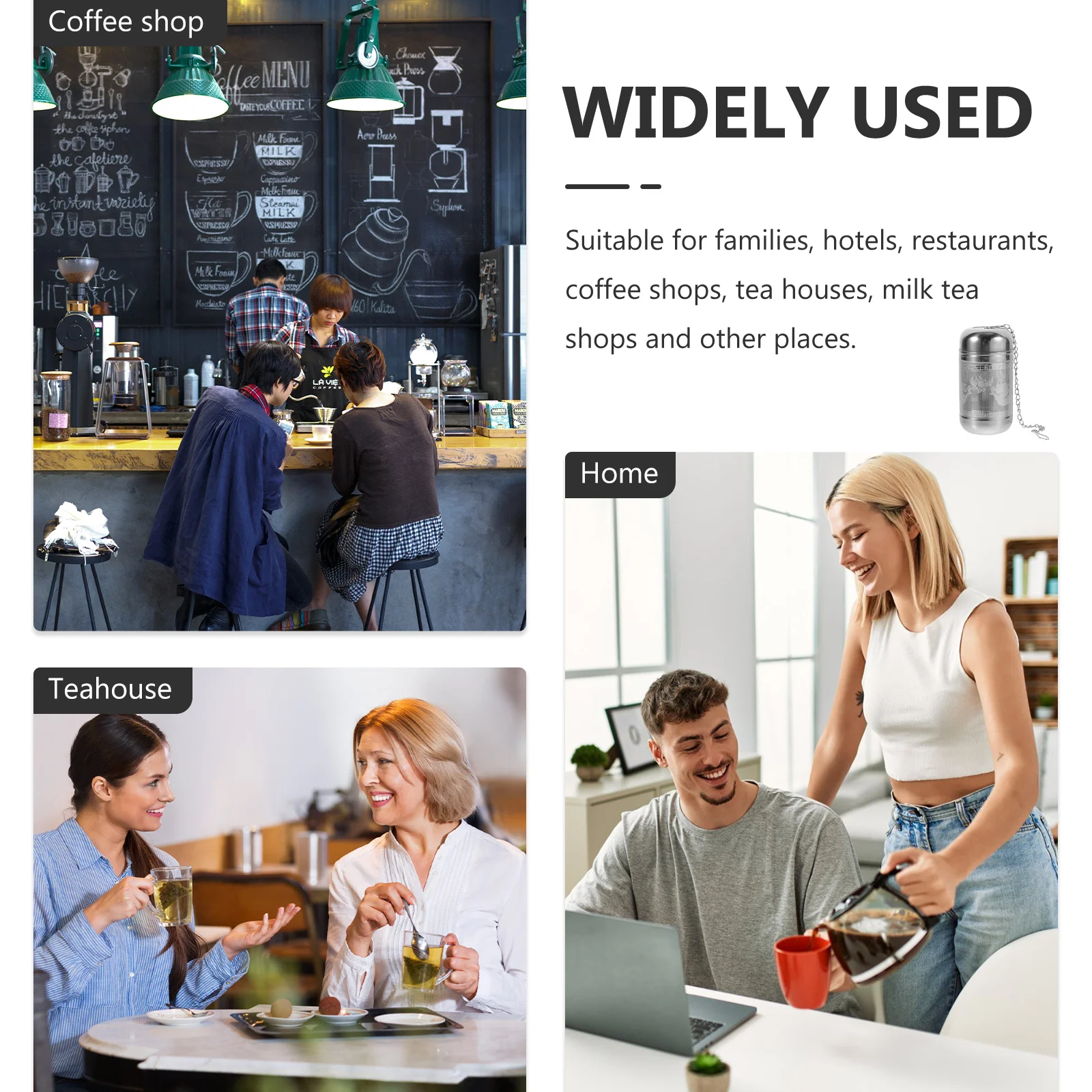 

Stainless Steel Tea Infuser Spice Seasoning Strainer for Soup Loose Tea Leaves Cooking Infuser Kitchen Spice Filter