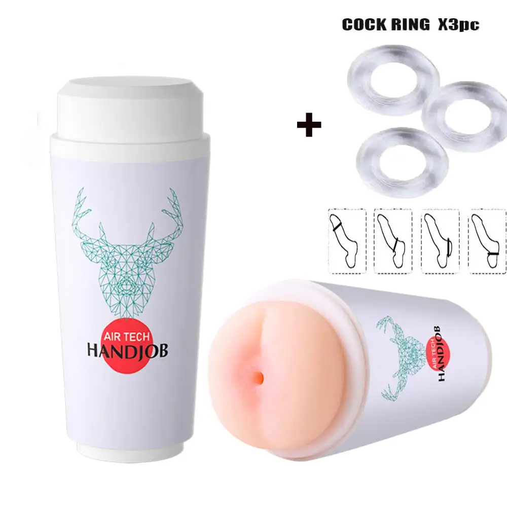 Soft Male Masturbator Cup Sucking Anal Vagina Male Masturbator,Penis Trainer, Sex Toys Adult Goods for Men exercise Cup