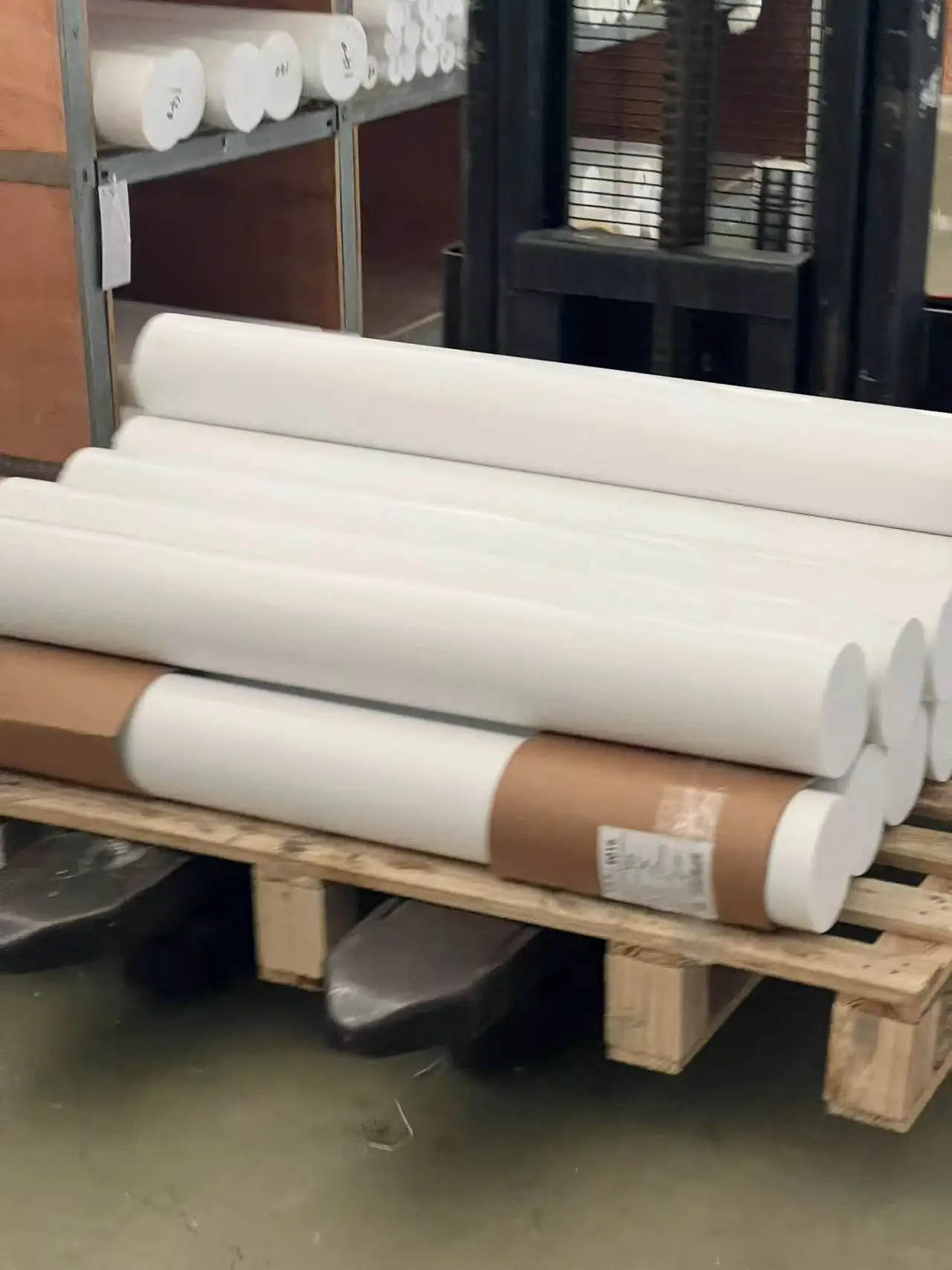 ضياء 5-50 مم 100% قضيب PTFE نقي مقاوم للحرارة العالية ومقاوم للتآكل للمعدات الكيميائية