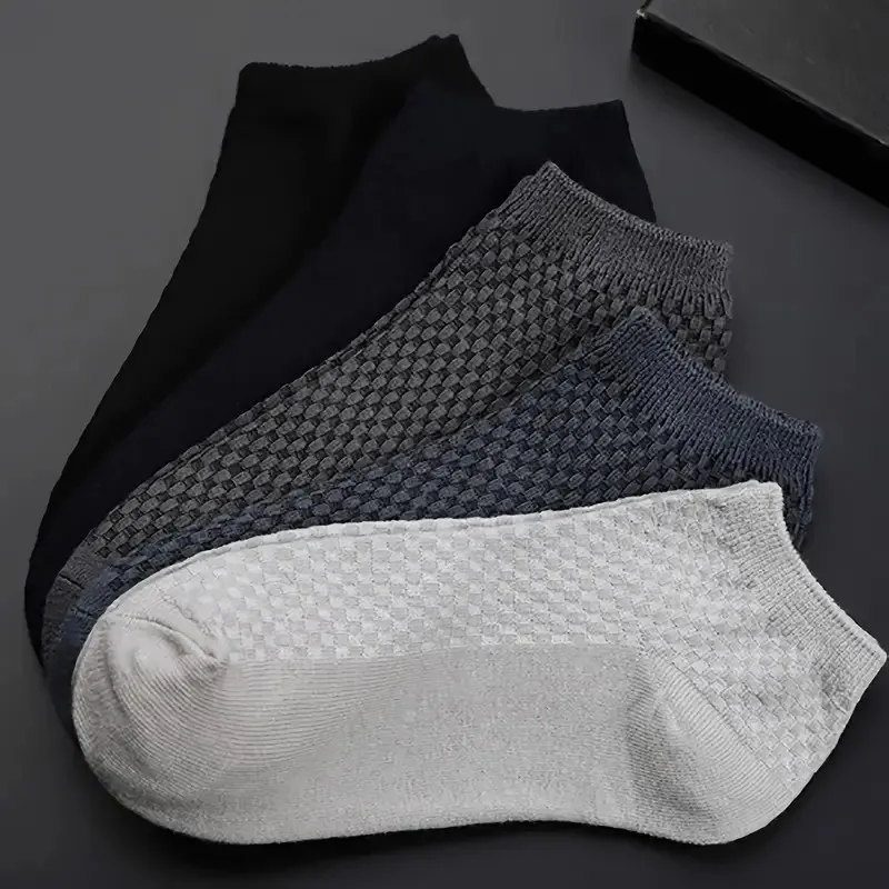 1/5 Paar Herren-Söckchen aus Bambusfaser, Business-Söckchen, Frühling und Sommer, leicht, atmungsaktiv, geruchsdicht, schweißabsorbierend, Freizeitsocken – Detail 6