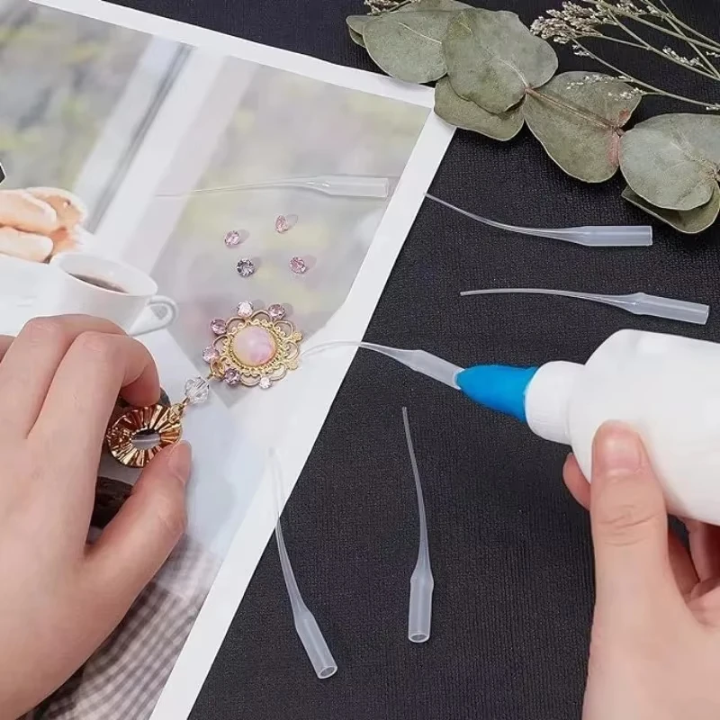 50 szt. Mikro Końcówki do Kleju Precyzyjny Aplikator Przedłużka Dyszy Dozownik Kleju Super Glue Rurka DIY Rękodzieło Modelarstwo Narzędzie do Hobby — zdjęcie 4