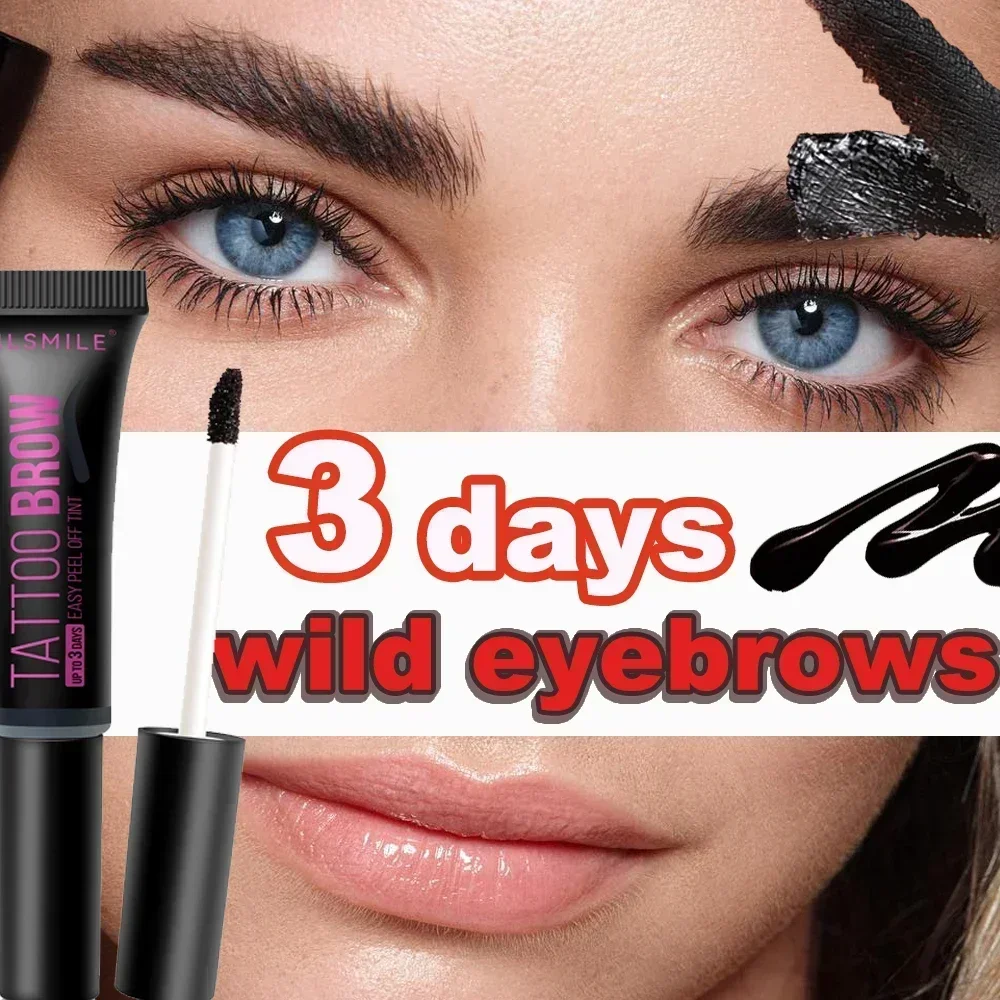 Tranende Wenkbrauwgel Verven Tint Schaduw Wenkbrauwcrème Waterdicht Aanhoudende 3 Kleuren Peel-Off Wenkbrauw Tattoo Make-Up Scheuren Enhancer