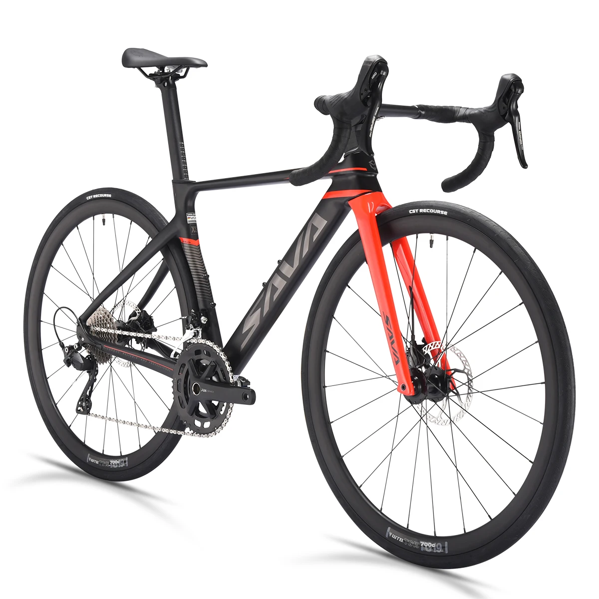 

Велосипед шоссейный SAVA 2026 New EX7-S из карбона с трансмиссией Sensah HDR-ST R7120 на 24 скорости ​ ​ Комплект колес 700C для взрослых с дисковыми тормозами