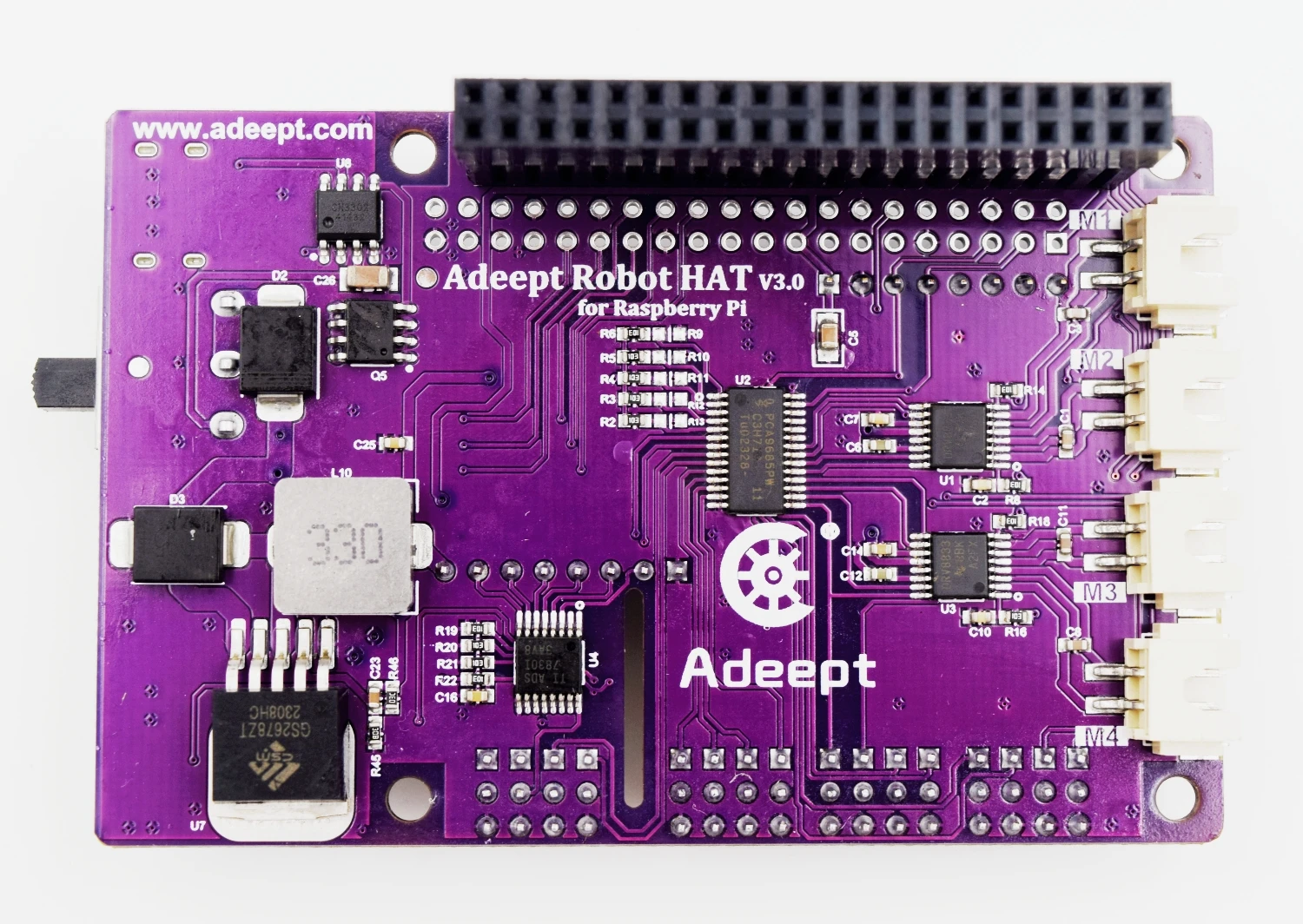 

Робот Adeept HAT для Raspberry Pi (совместим с Pi 5/4) Smart Robot Car Driver