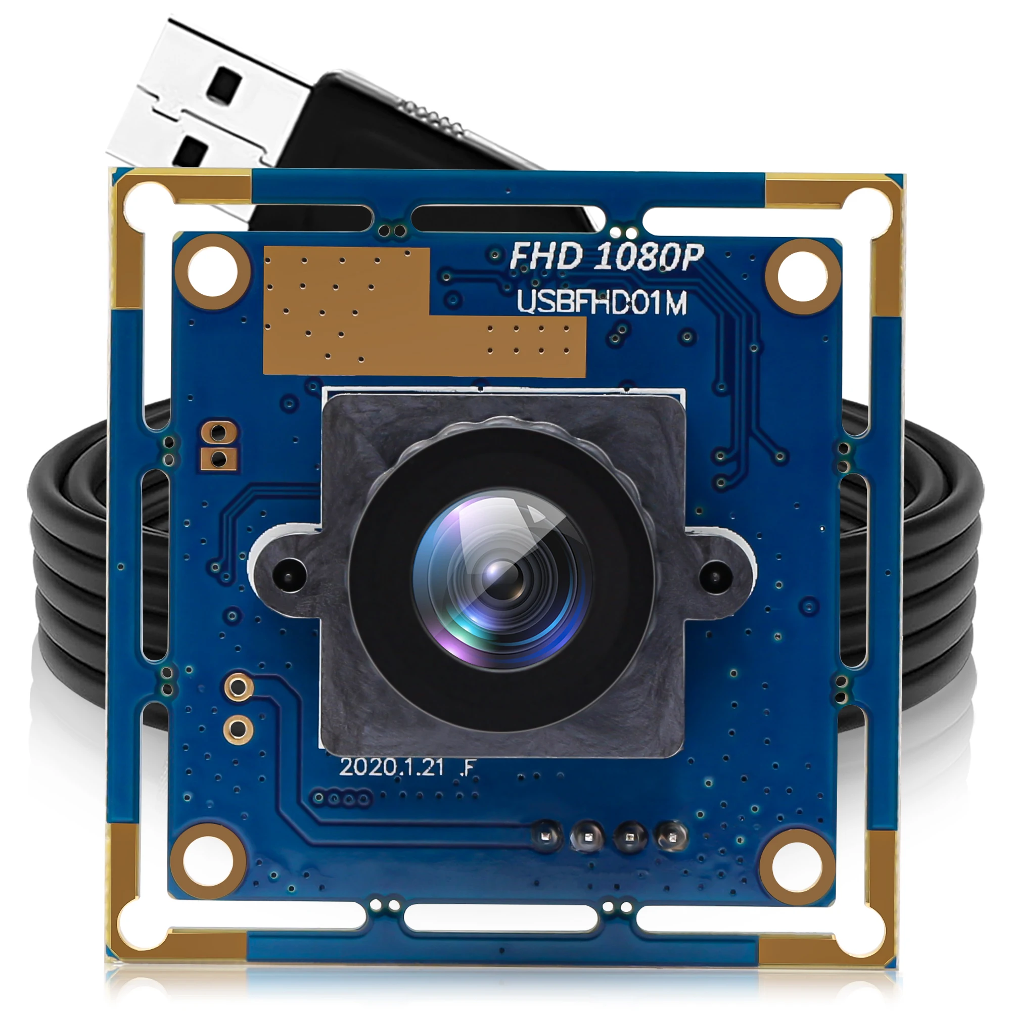 2 Megapixel Full HD 1080P Module Camera 120fps 60fps OV2710 Micro Mini USB Camera Module with Wide Angle 2.1mm Lens for  PC