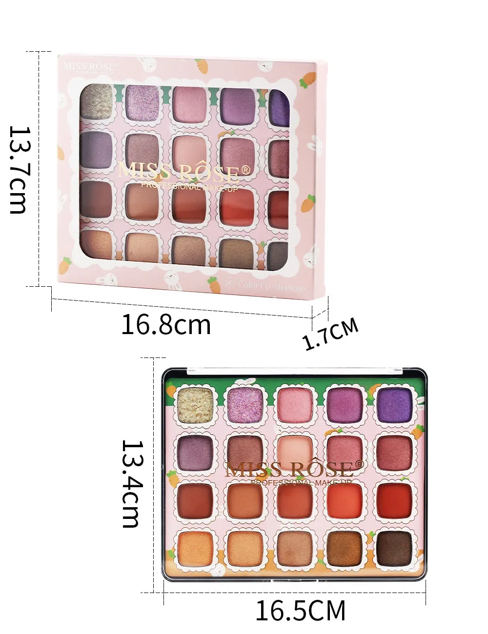 Alta qualidade miss rose 20 cores diamante nude paleta de sombra compõem pigmento sedoso-liso fosco shimmer sombra de olho cosméticos