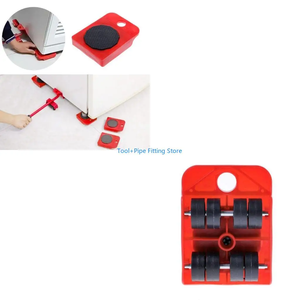 F92B 4pcsMoves Furniture Tool Transport Shifter Moving Wheel Slider Remover Roller He