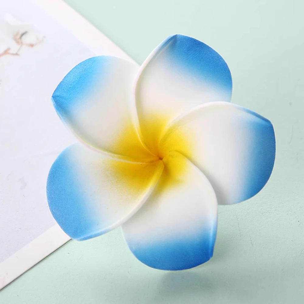 10 teile/los 4/5/6/7/8 cm Plumeria Hawaiian Schaum Frangipani Künstliche Blume Kopfschmuck Blumen hochzeit Party Dekoration – Detail 9