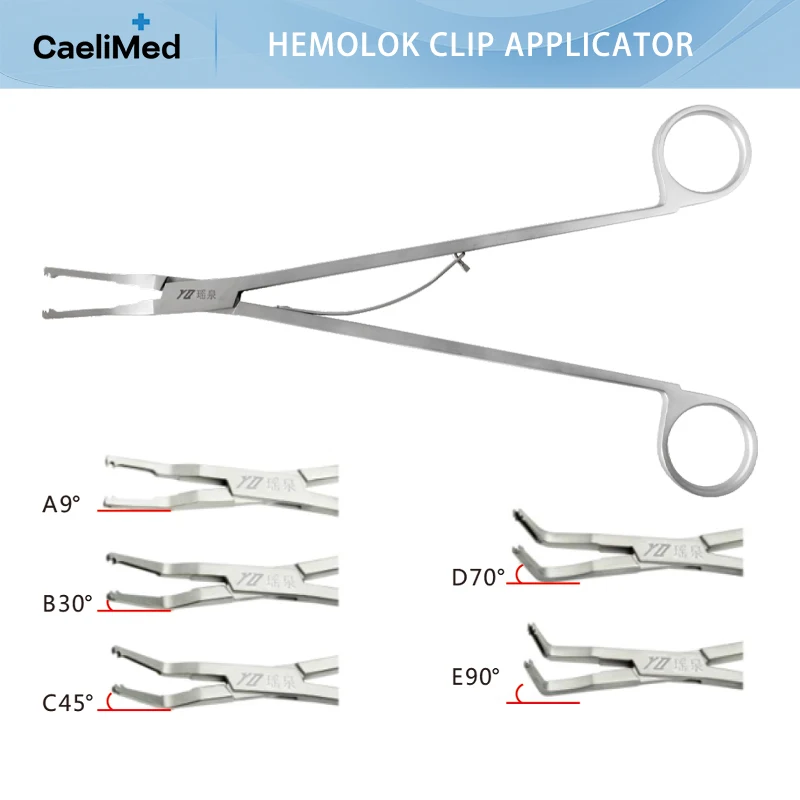 

Hem-O-Lok Clip Applier for Open Surgery Medical Instrument Polymer Ligating Clips Applier surgical applicator