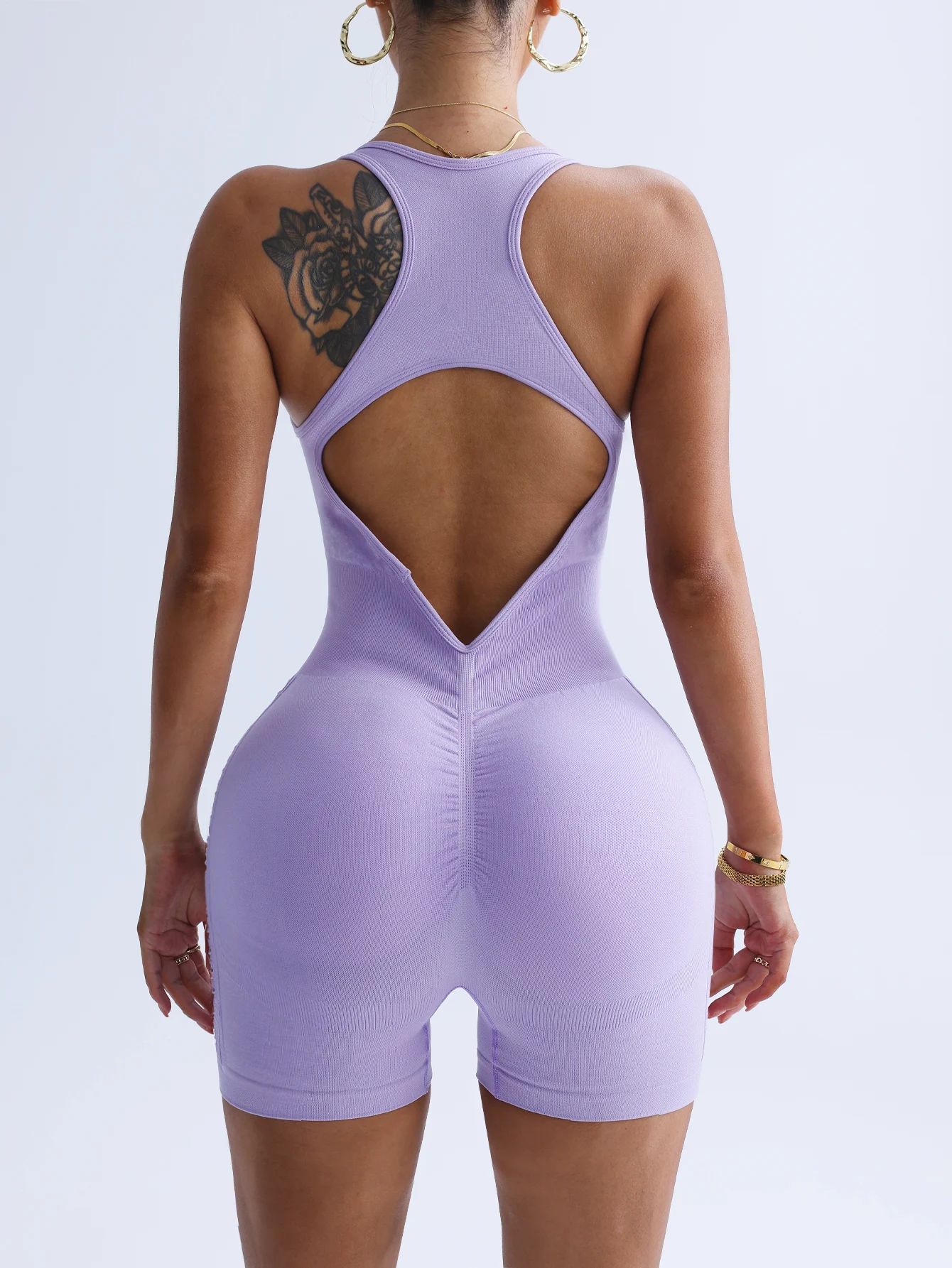 Women's Yoga Jumpsuit Kaia Open-Back — Seamless