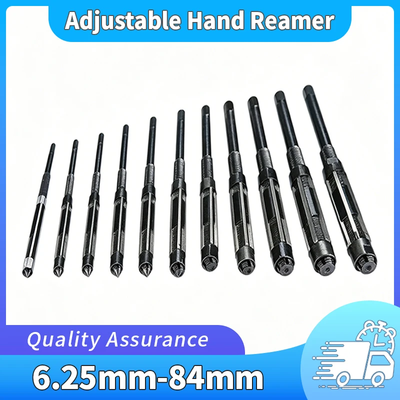 

1PC 6.25-84mm Adjustable Hand Reamer HSS Size Range Cutting Tools 6 8 10 12 15 20 25 30 35 40 45 50 55 60 65 70 75 80 84mm