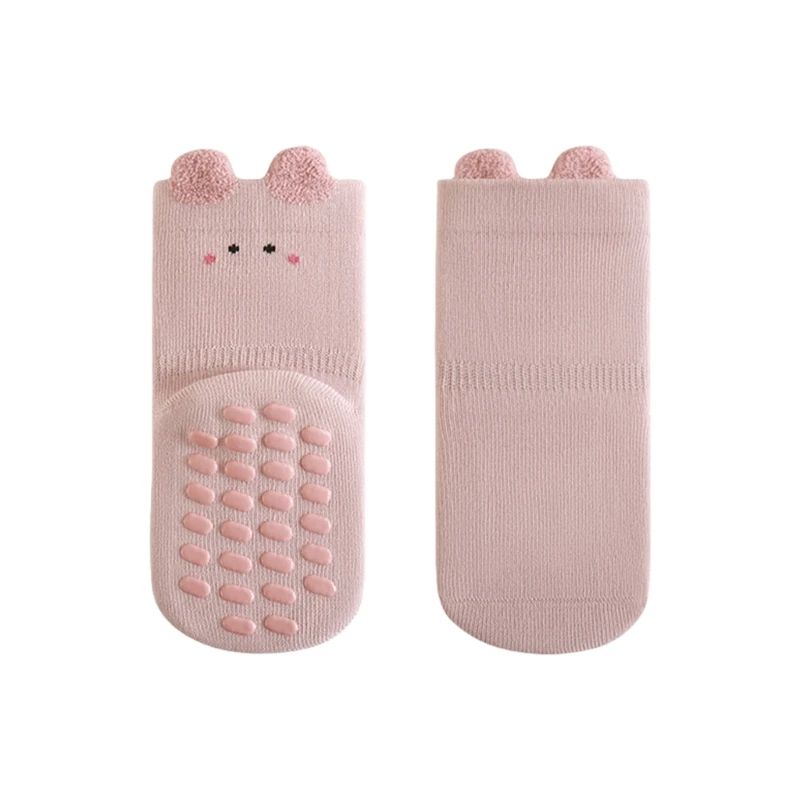 1 Pair Anti Skid Infant Floor Socks Breathable Fabric Machine Washable Socks 425F