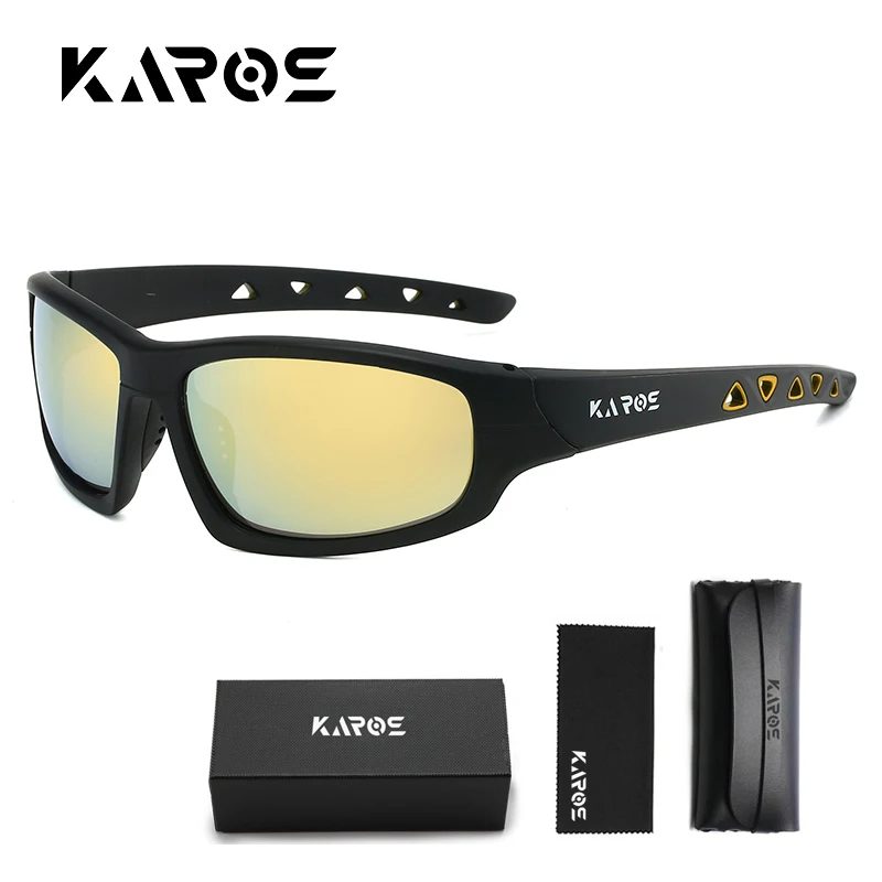 Karos Marke Klassische Sonnenbrille Männer Angeln Polarisierte Gläser Frauen UV400 Platz Outdoor Sport Brillen Fahren Radfahren Sonnenschutz