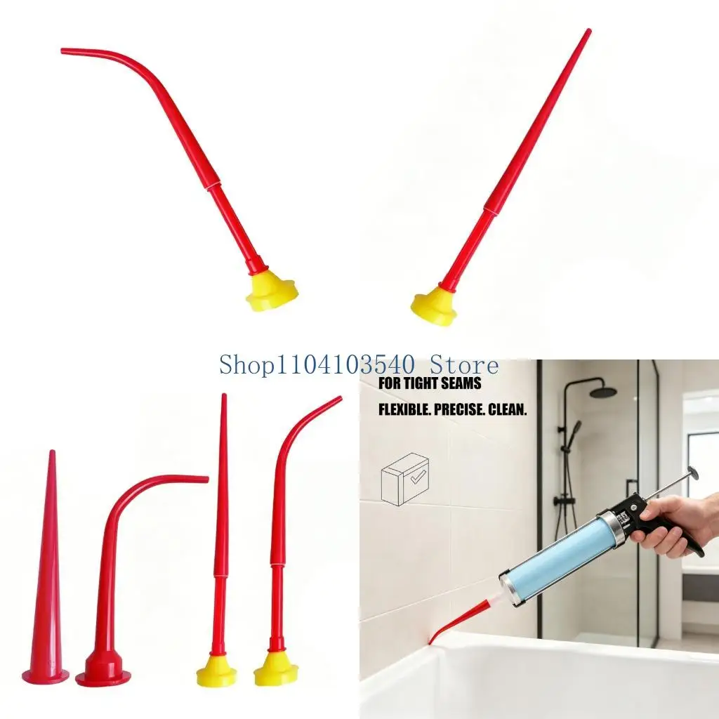 02DC Caulking Nozzle Applicator Long Caulking Nozzle Caulking Extension Nozzle Sausage Caulking Extension Tool