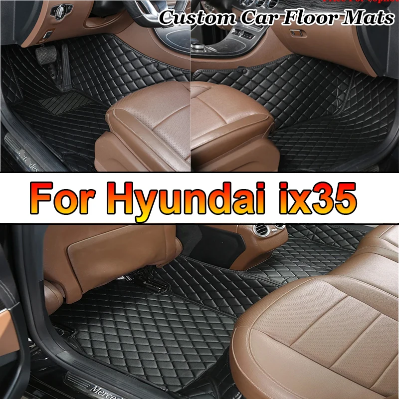 

Ковры для Hyundai ix35 2017 2016 2015 2014 2013 2012 2011 2010, автомобильные коврики, аксессуары для салона автомобиля, кожаные коврики, товары