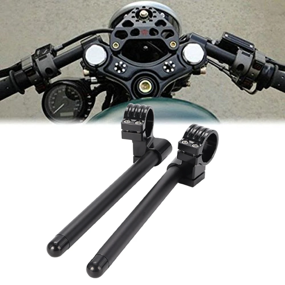 Universal Stainless Steel Matte Black Racing CNC 41MM Clip On Ons Fork Riser Regular Handlebars