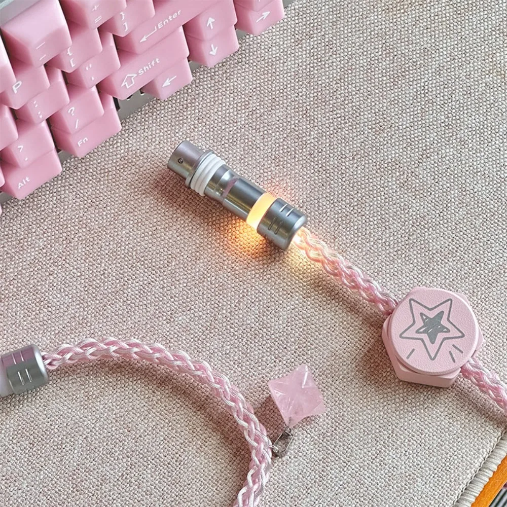 Unknown Error Keyboard Cable Single Crystal Copper Aviation Plug Cable USB to Type-C RGB 8K Magnetic Keyboard Gaming Accessories