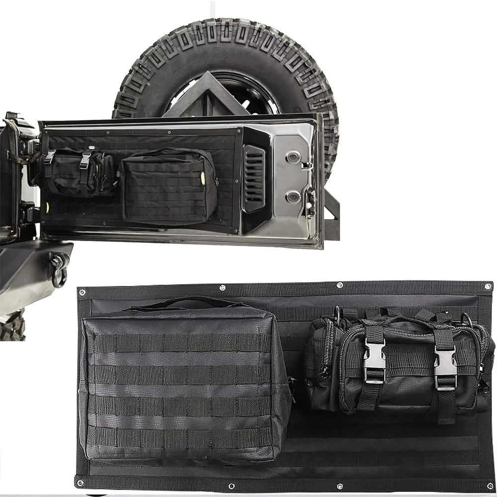

Система хранения MOLLE из 3-х частей для задней двери Jeep Wrangler JK/JL/JT – Комплект органайзеров для багажного отделения на задней двери
