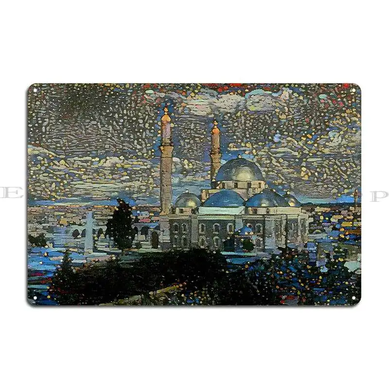 خالد بن آل واليد مسجد عرض كاندينسكي علامة معدنية مصمم سينما كهف غرفة المعيشة نادي تين تسجيل ملصق