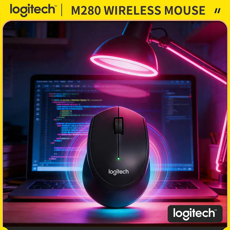 

Logitech M280 Wireless Mouse Long-Lasting 18-Month Battery 1000 DPI Ergonomic Design for Home Office PC Windows