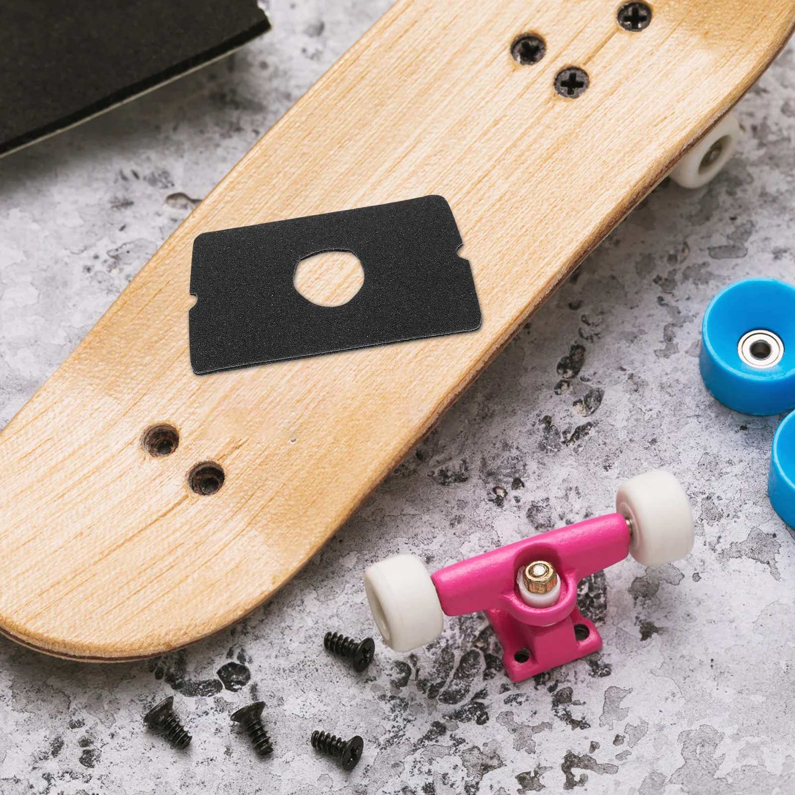 Drift Board Sandpapers 1Pair Anti Slip Carborundum Material Easy Install for Skateboard Longboards Metal Sandpapers Block