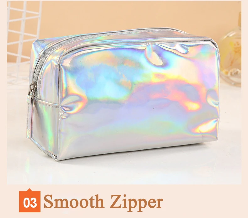 Neue Einfarbig Laser Kosmetik Tasche Ins Wind Tragbare Waschen Lagerung Tasche Make-Up Geschenk Tasche Make-Up Tasche Reise Kosmetische Veranstalter – Detail 5