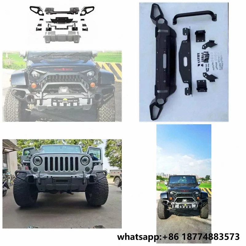 LUMA 4x4 Steel Front RR Bumper Upgrade for Jeep Wrangler JK 2007-2017 Car Offroad Accessories
