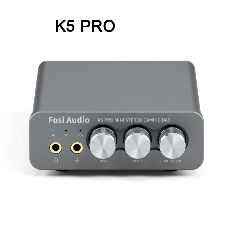 

Fosi Audio K5 PRO Mini Stereo Gaming USB DAC Headphone Amplifier Audio Decoder Amp PS5 Computers Desktop Powered Active Speakers