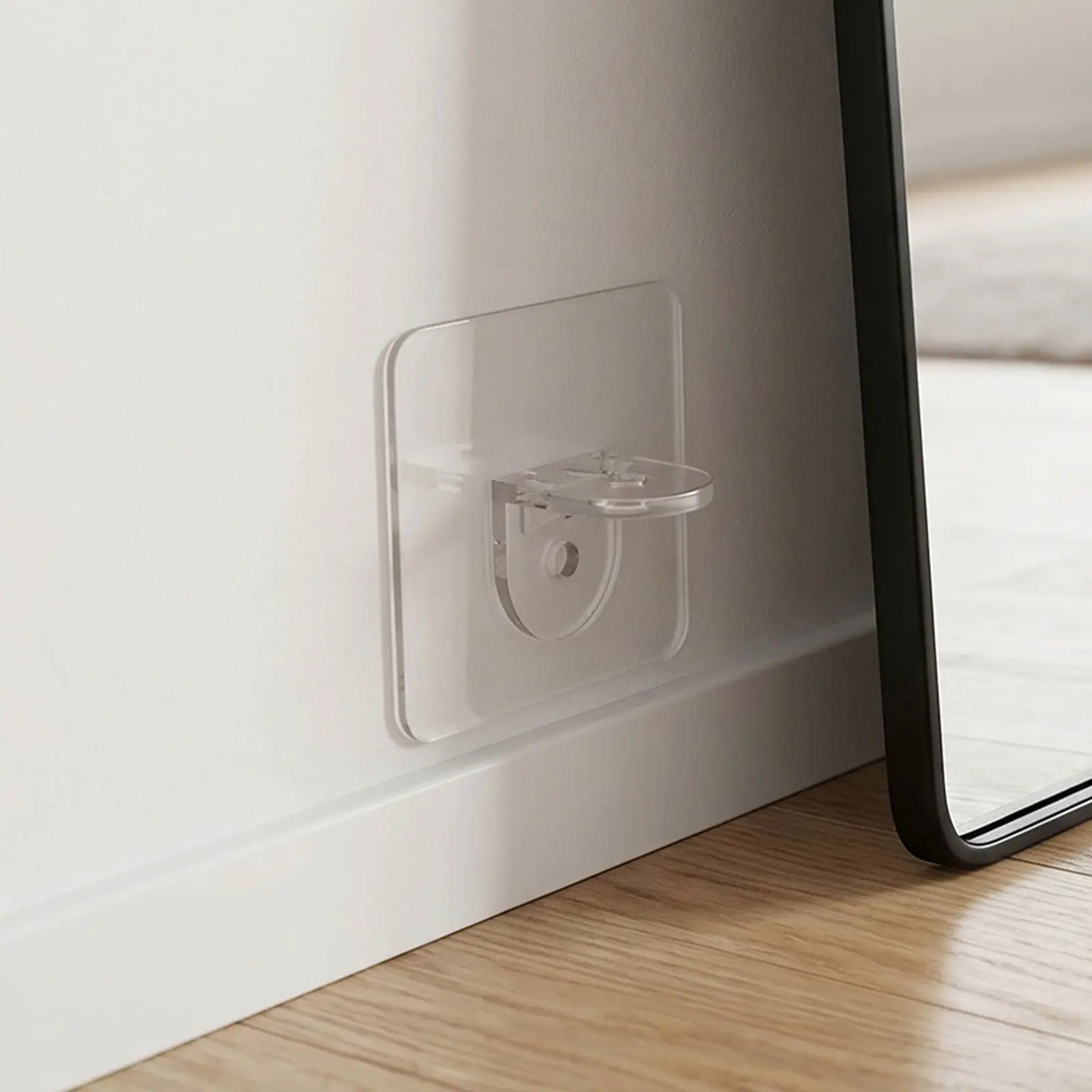 20 Pcs Punch-free Mirror Holder Dressing Lean Stopper Indoor Leaning Fixture Standing ABS Living Room