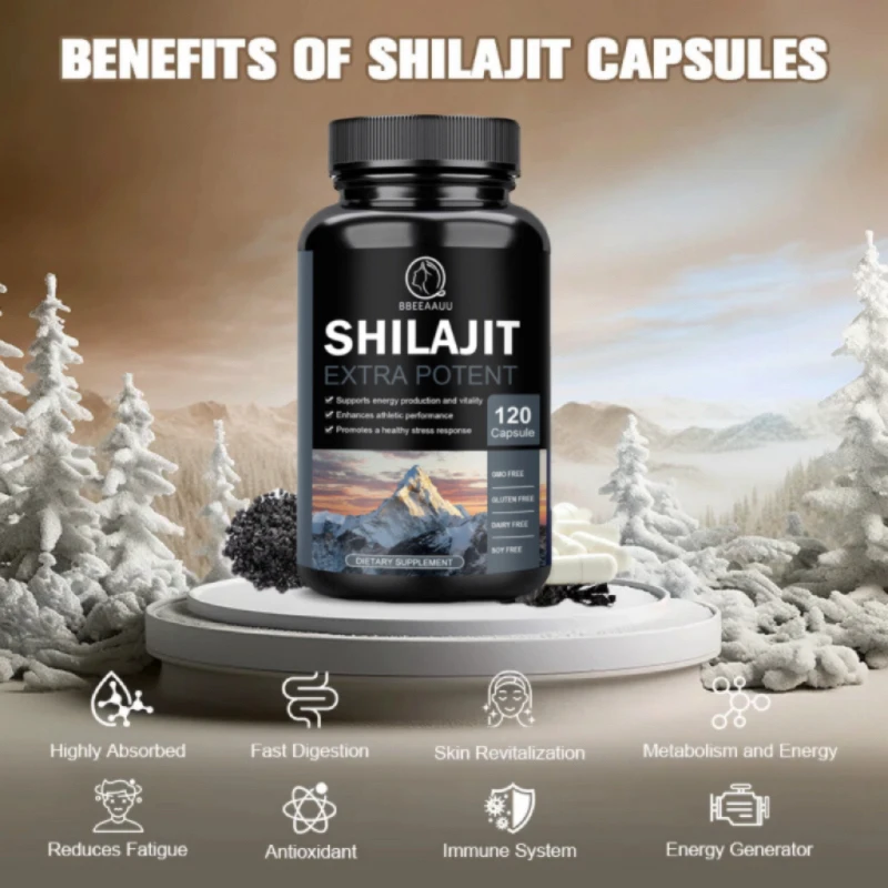 24 Hours Free Delivery Shipping Shilajit Original Capsule Brain and Memory Health Stamina and Energy Booster Men Only Men Health