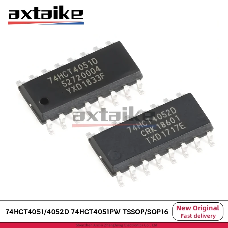 

10PCS 74HCT4051D 74HCT4052D SOP16 74HCT4051PW TSSOP SMD 74HCT4051 74HCT4052 4/8-channel Analog Multiplexer Demultiplexer Dual IC